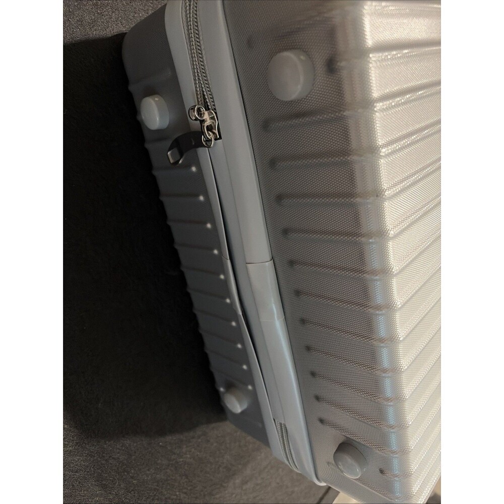Vtg Rare Virgin Voyages 13” Aluminum Hardcase Business Case Silver Solid Luggage - Picture 5 of 8